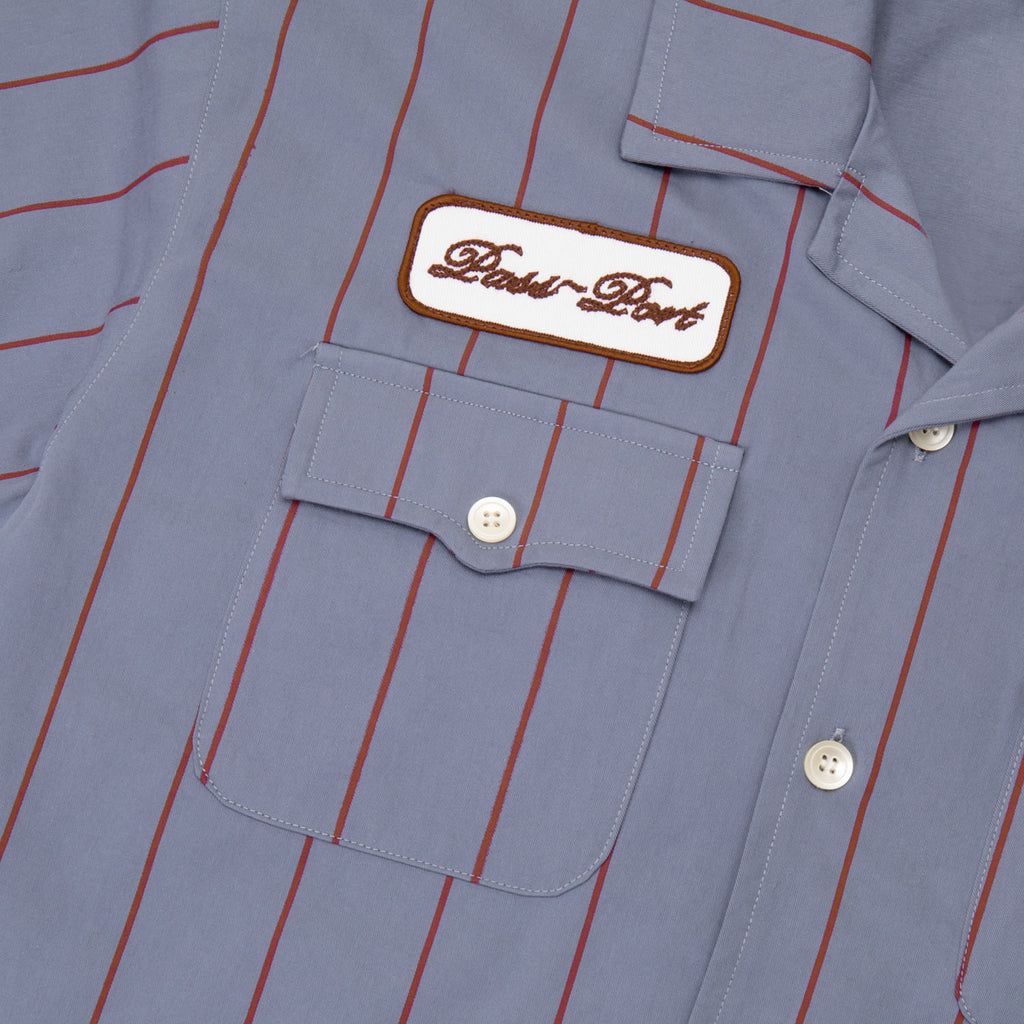 PASS-PORT // STRIPED CASUAL SHIRT // LIGHT BLUE