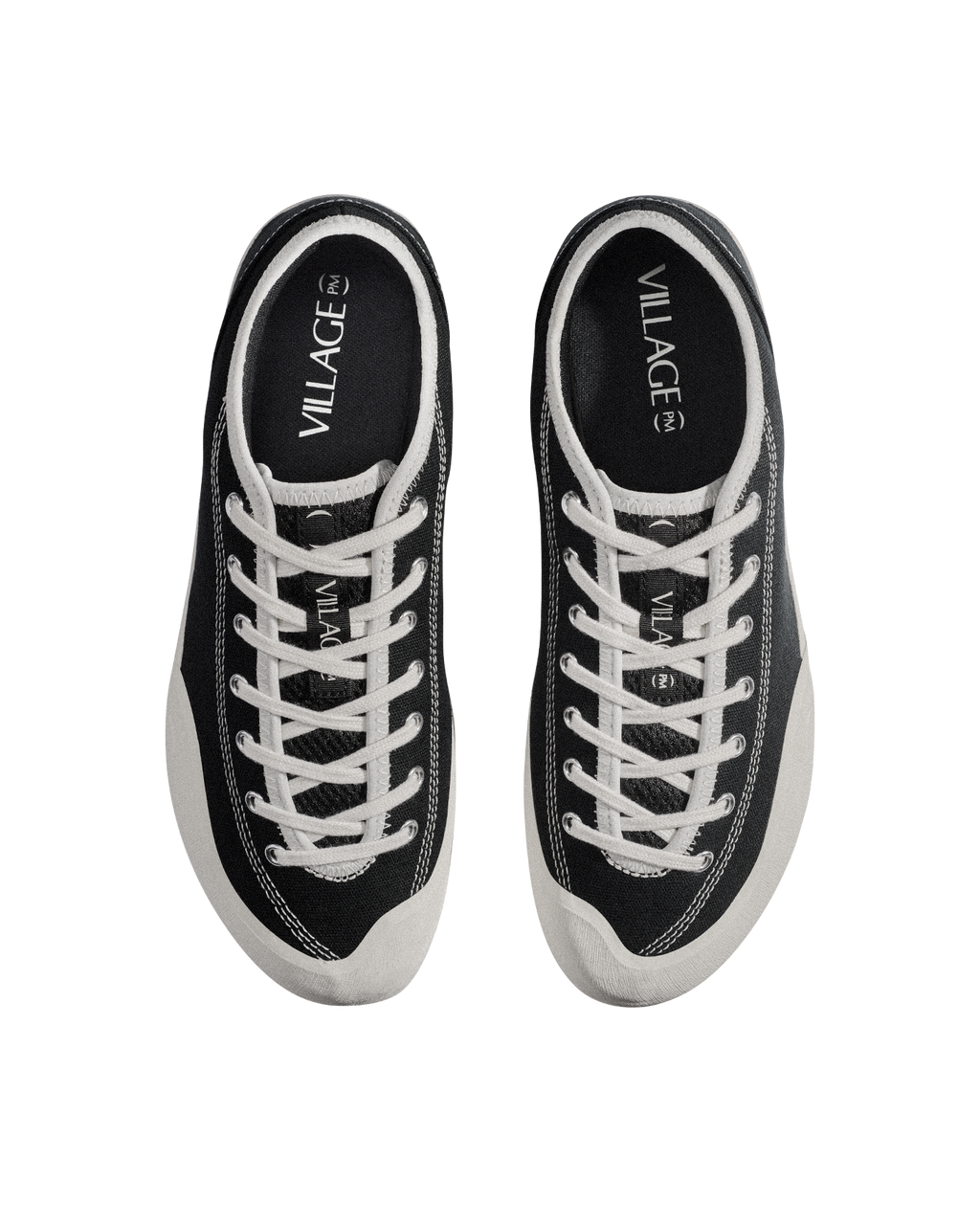 VILLAGE PM 1.30PM BLACK & WHITE CANVAS WHISPER WHITE