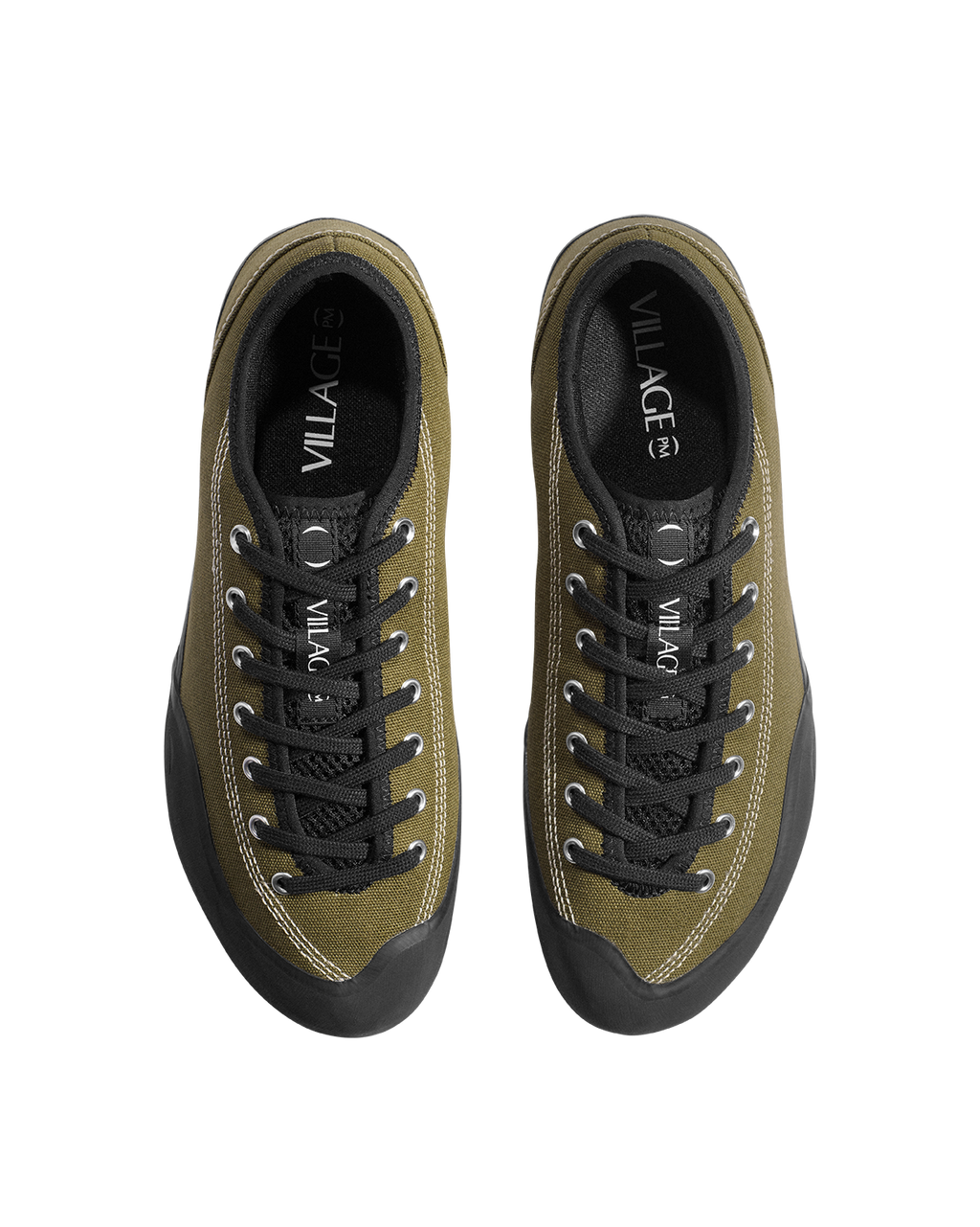 VILLAGE PM 1.30PM OLIVE CANVAS NATURAL BLACK