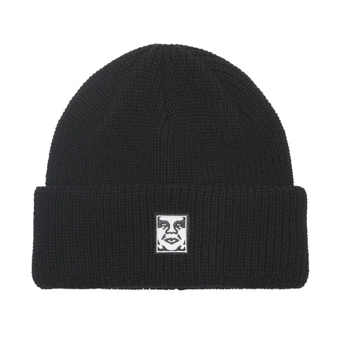 OBEY // MID ICON PATCH BEANIE // BLACK