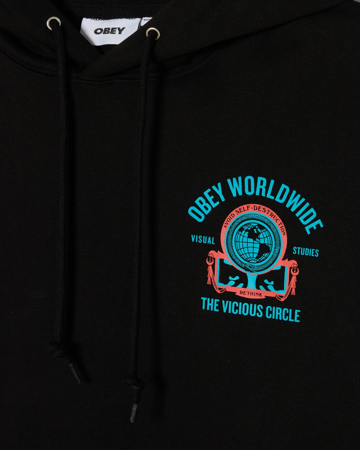 OBEY VICIOUS CIRCLE PULLOVER BLACK