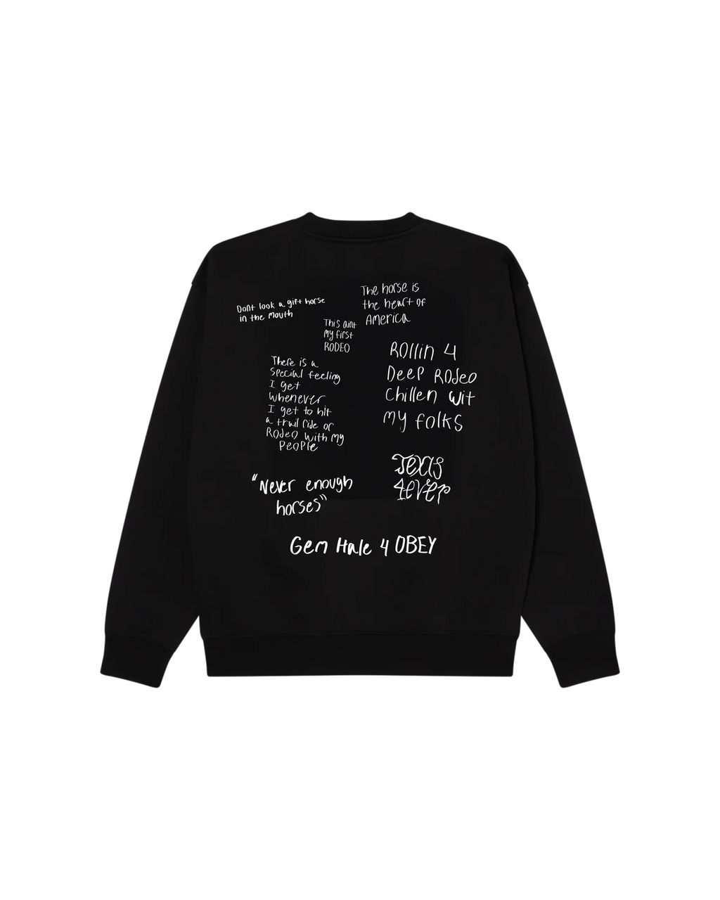 OBEY TRIAL RIDE CREWNECK BLACK