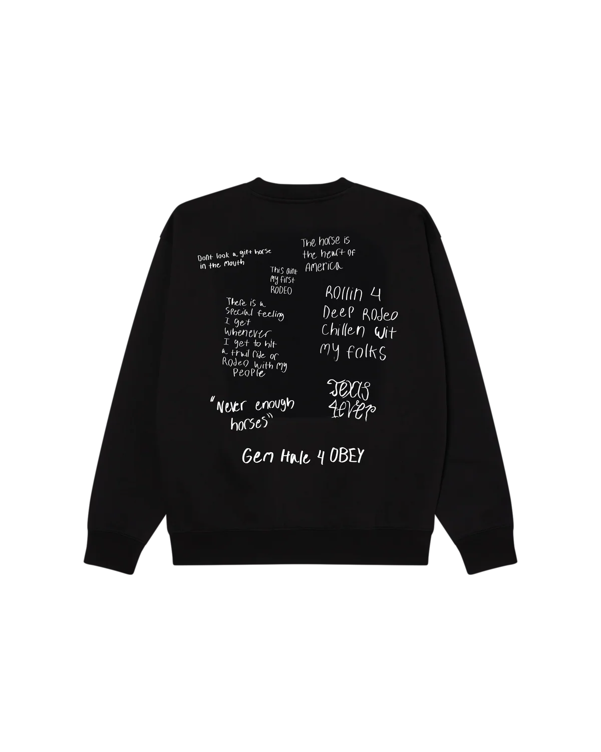 OBEY TRIAL RIDE CREWNECK BLACK