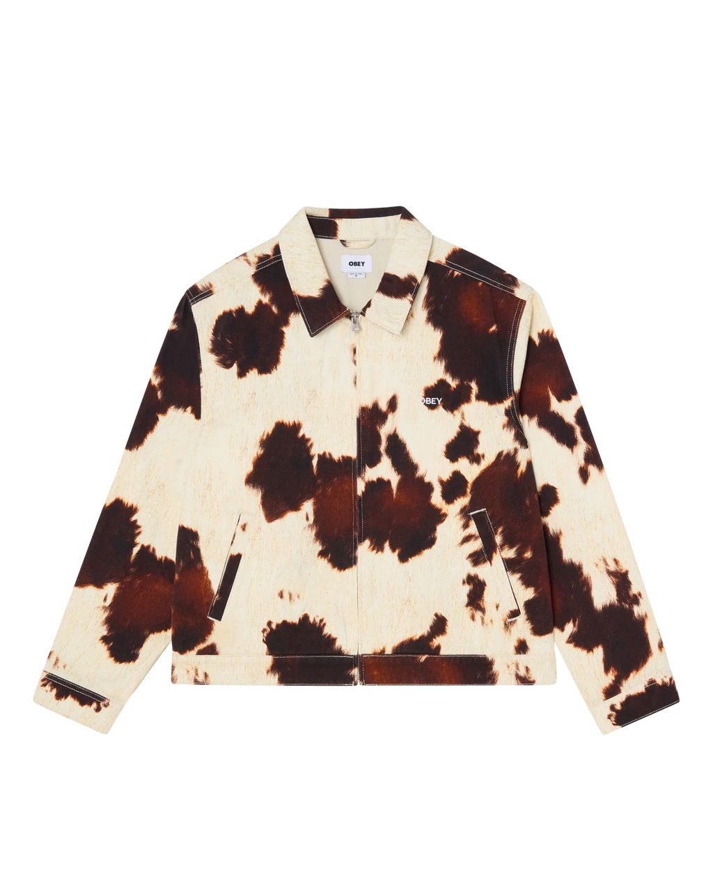 OBEY WORKSHOP JACKET COW PRINT