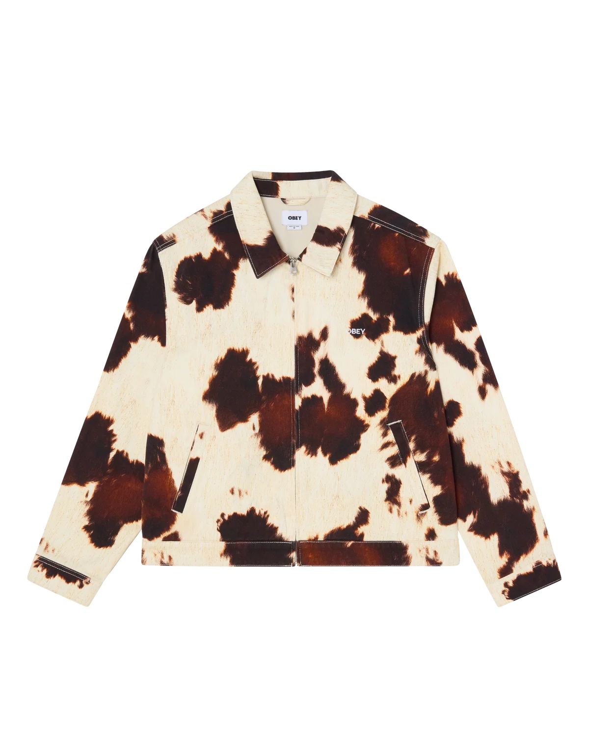 OBEY WORKSHOP JACKET COW PRINT