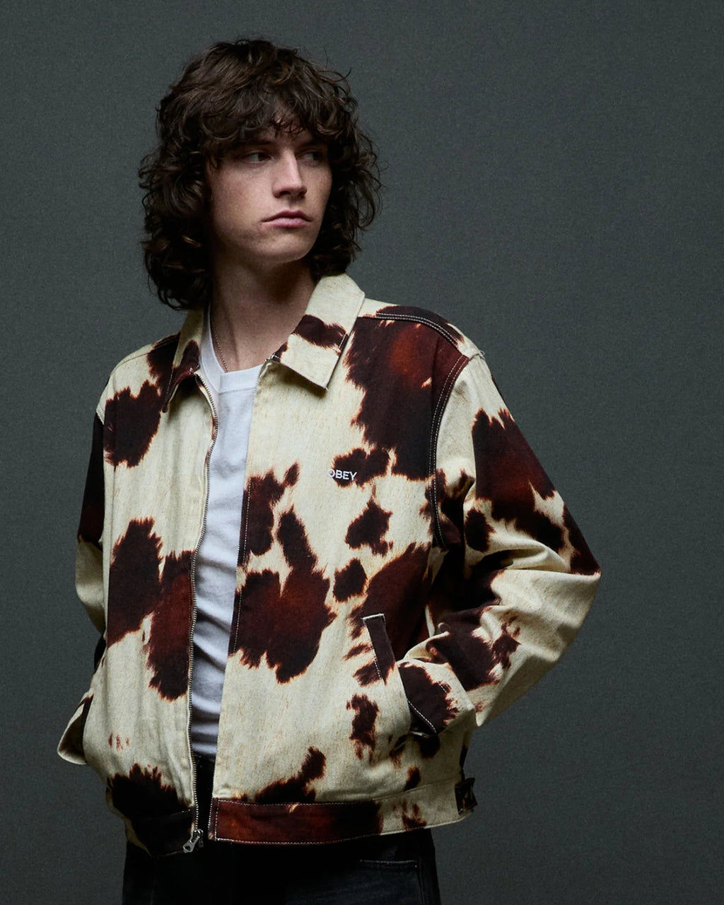 OBEY WORKSHOP JACKET COW PRINT
