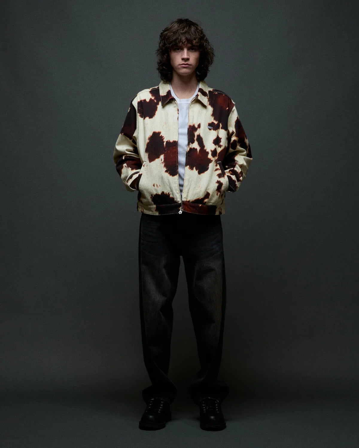 OBEY WORKSHOP JACKET COW PRINT