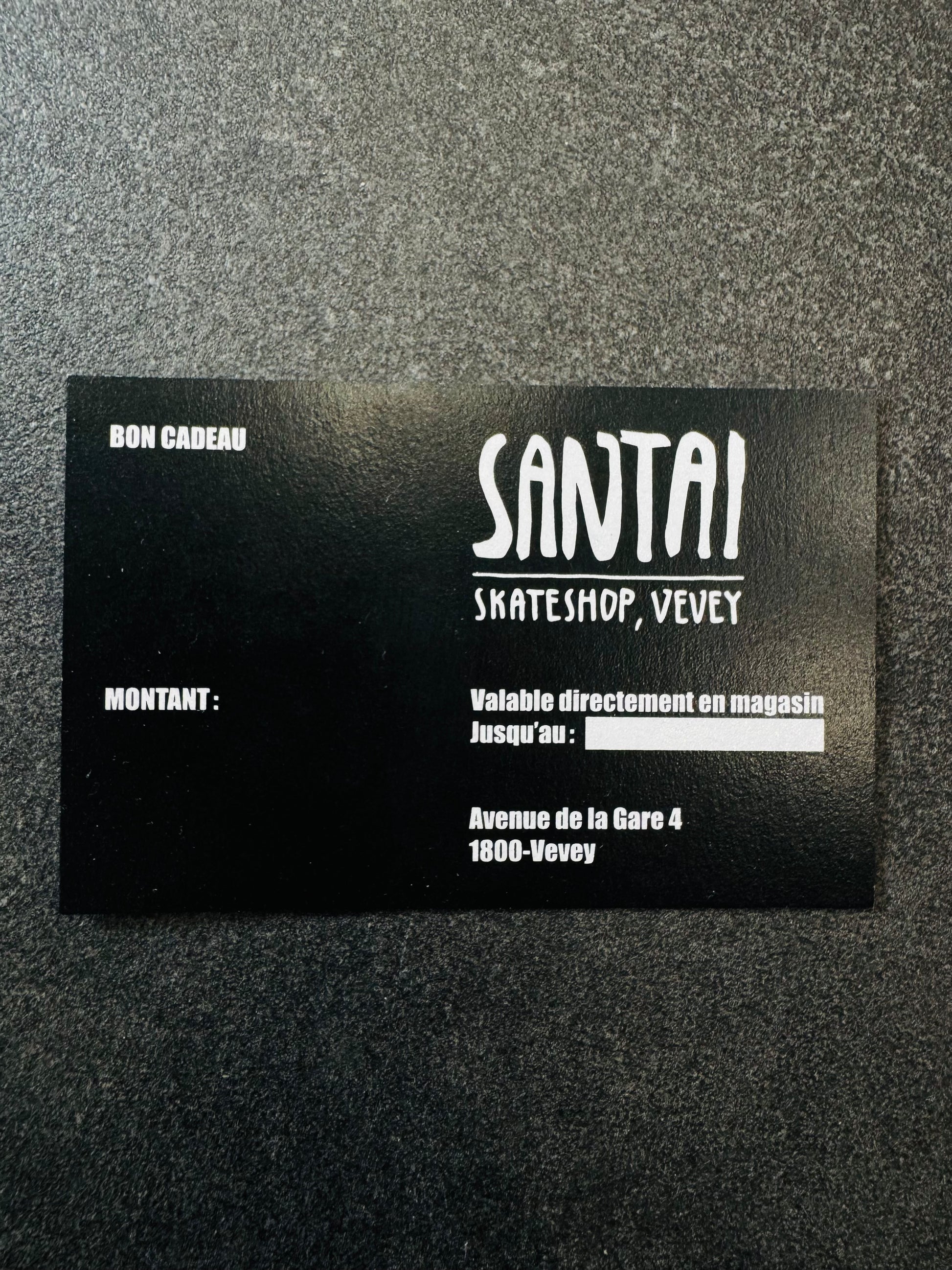 SANTAI GIFT CARD - BON CADEAU // 100 CHF