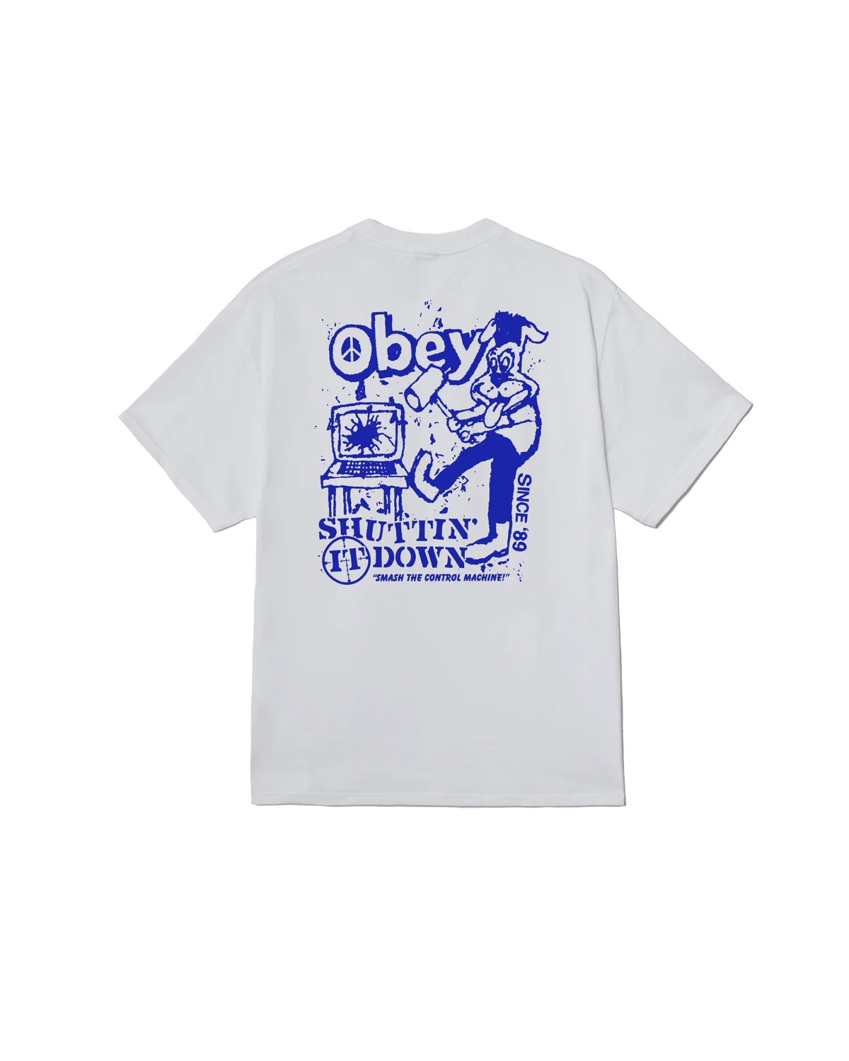 OBEY // T-SHIRT // SMASH THE CONTROL MACHINE // WHITE