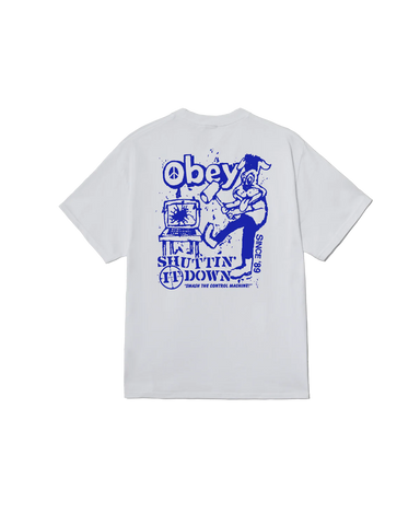 OBEY // T-SHIRT // SMASH THE CONTROL MACHINE // WHITE