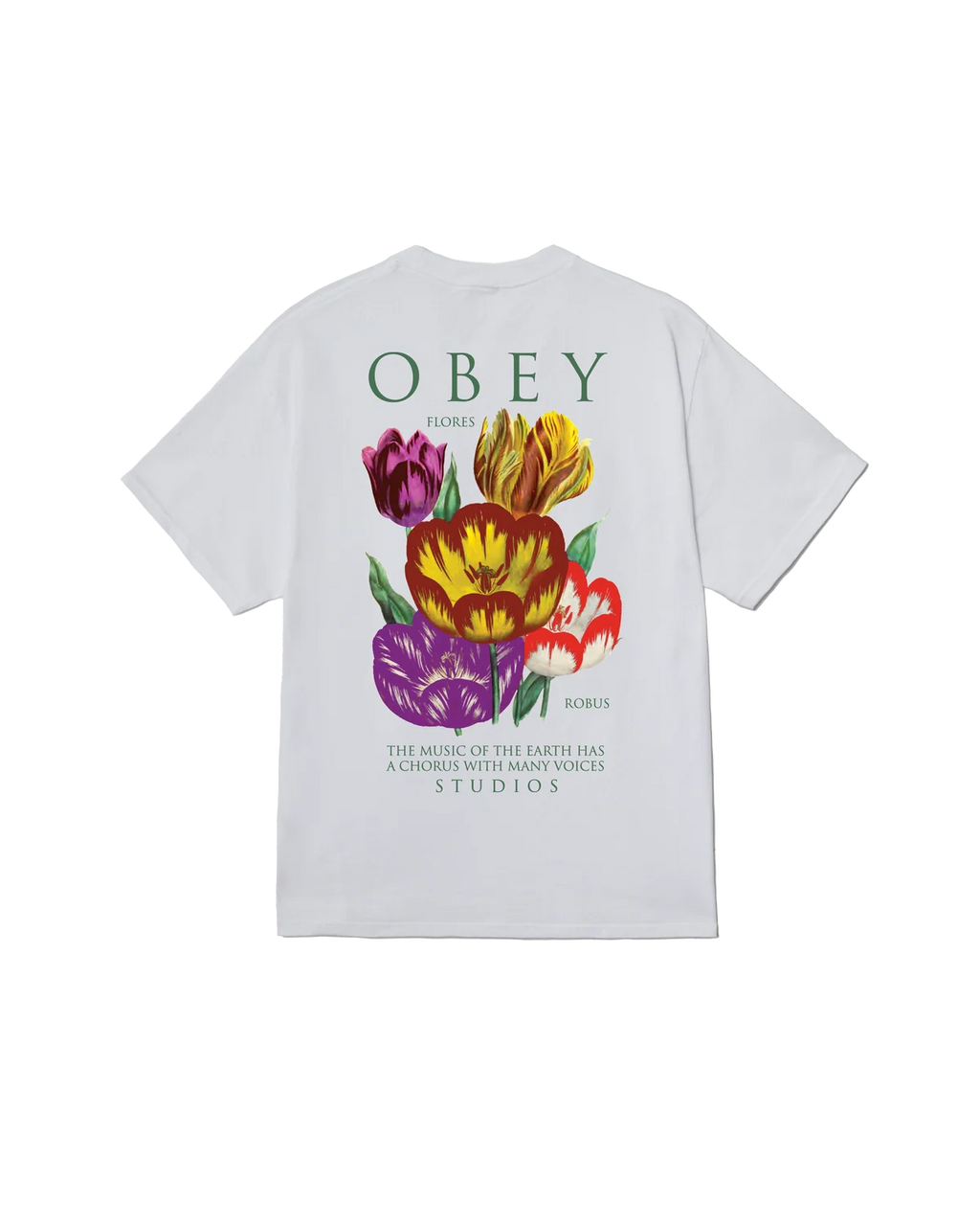 OBEY FLORES ROBUS T-SHIRT WHITE