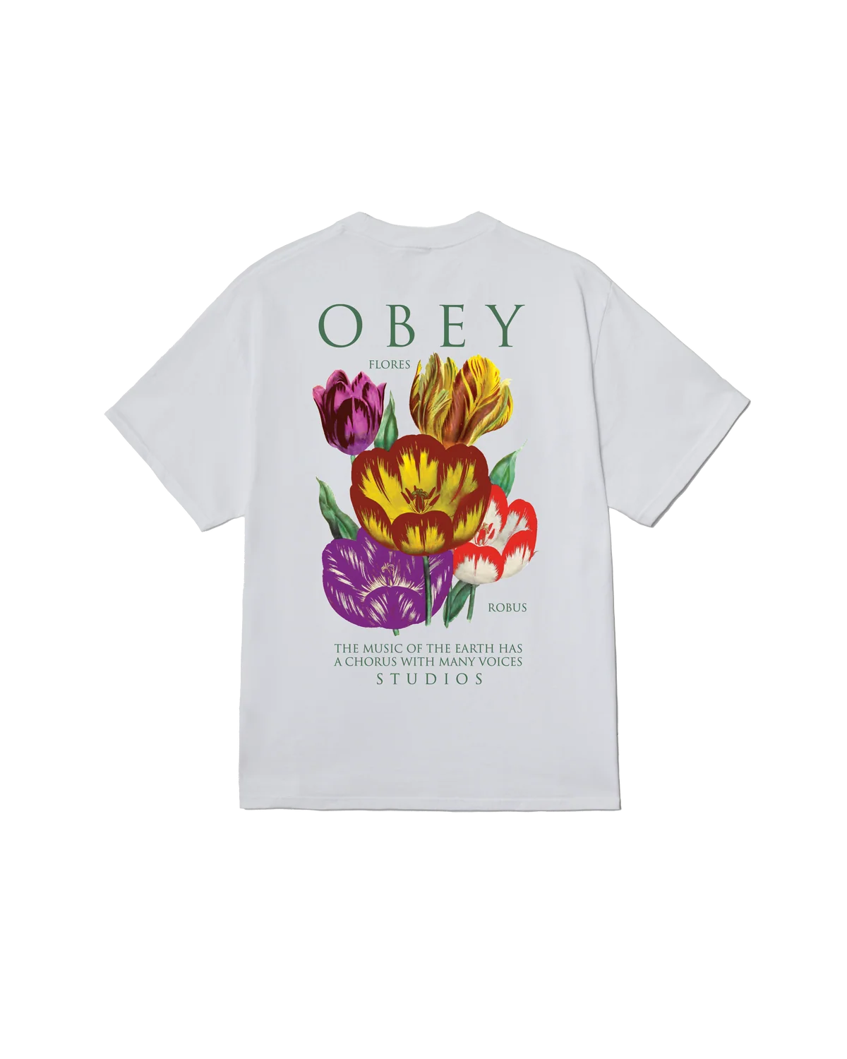 OBEY FLORES ROBUS T-SHIRT WHITE