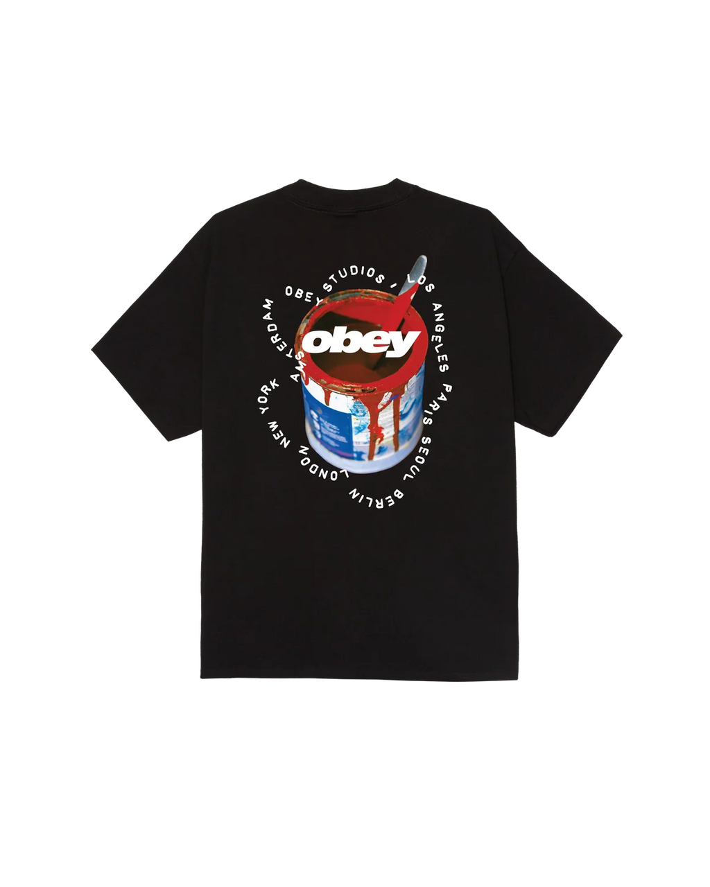 OBEY REAL SPILL CLASSIC T-SHIRT BLACK