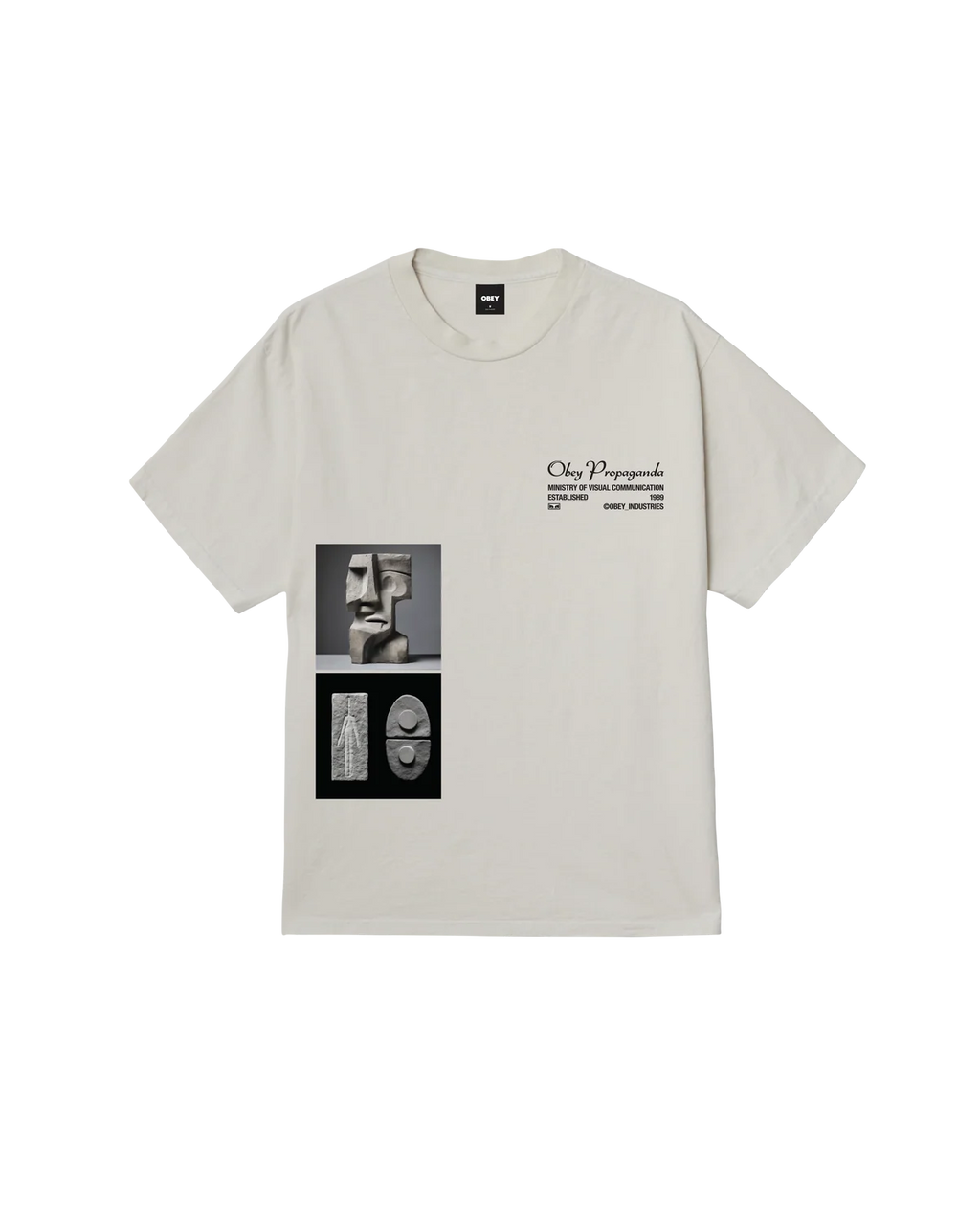 OBEY MINISTRY PIGMENT T-SHIRT CHALK WHITE