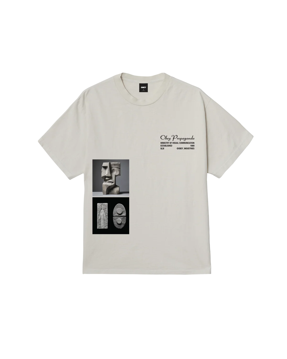OBEY MINISTRY PIGMENT T-SHIRT CHALK WHITE