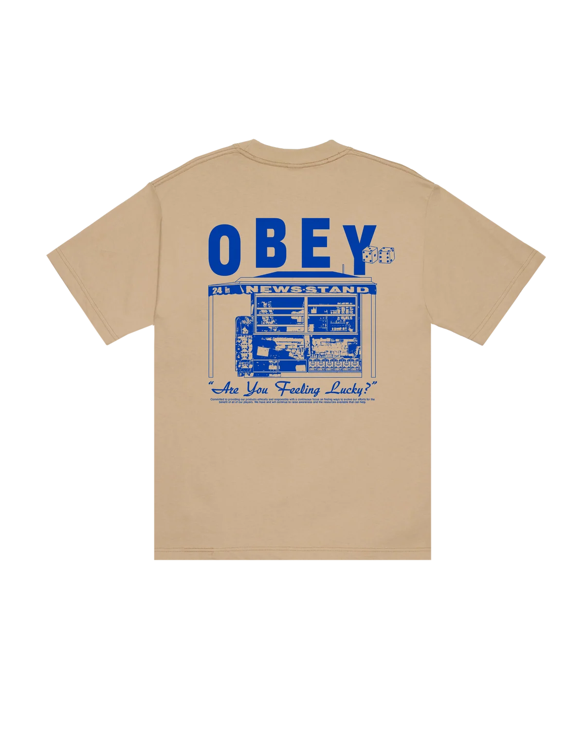 OBEY NEWSTAND T-SHIRT SAND