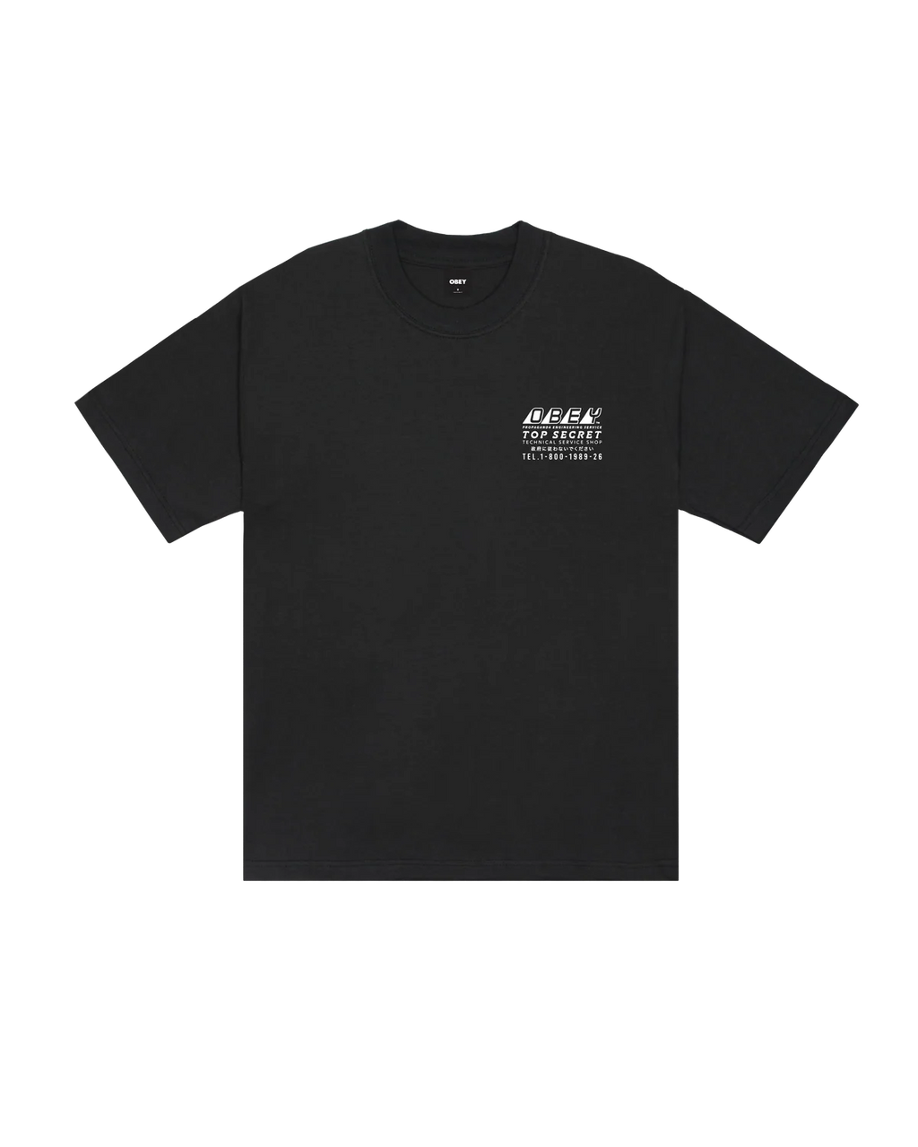 OBEY TOP SECRET T-SHIRT VINTAGE BLACK