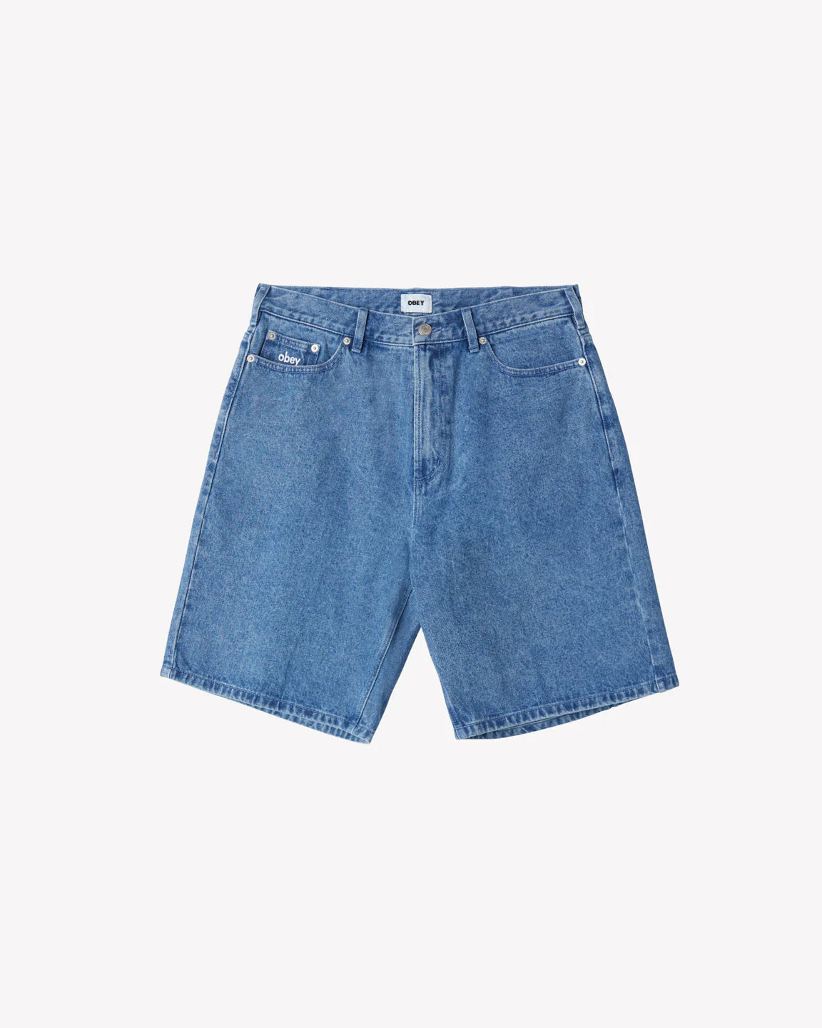 OBEY // BIGWIG BAGGY DENIM SHORT // LIGHT INDIGO