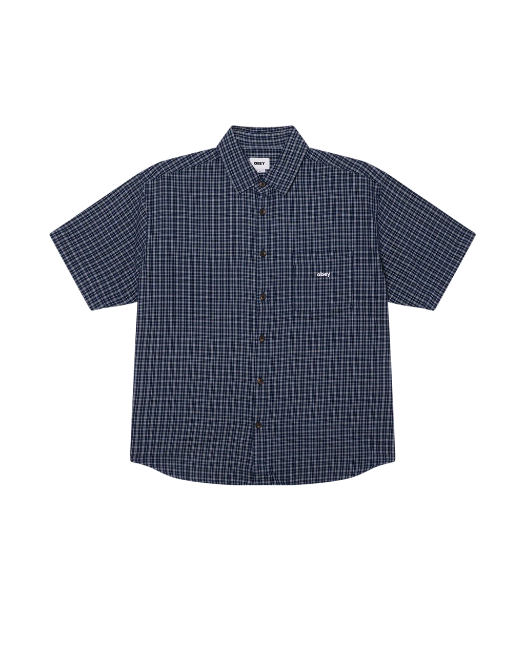 OBEY BIGWIG IAN SS SHIRT ACADEMY NAVY MULTI