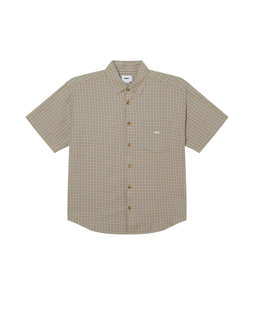 OBEY BIGWIG IAN SS SHIRT DRIED SAGE MULTI