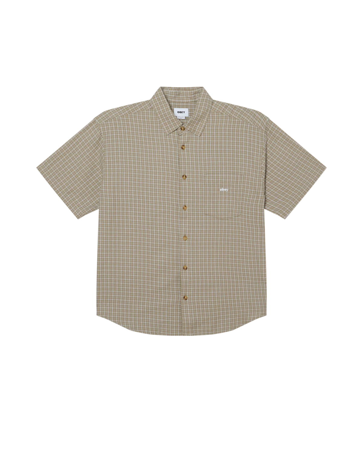 OBEY BIGWIG IAN SS SHIRT DRIED SAGE MULTI