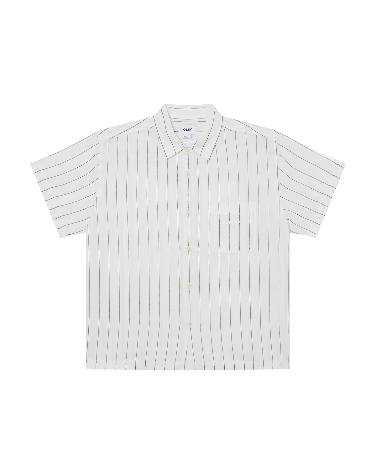 OBEY  JOE SS SHIRT WOVEN WHITE MULTI