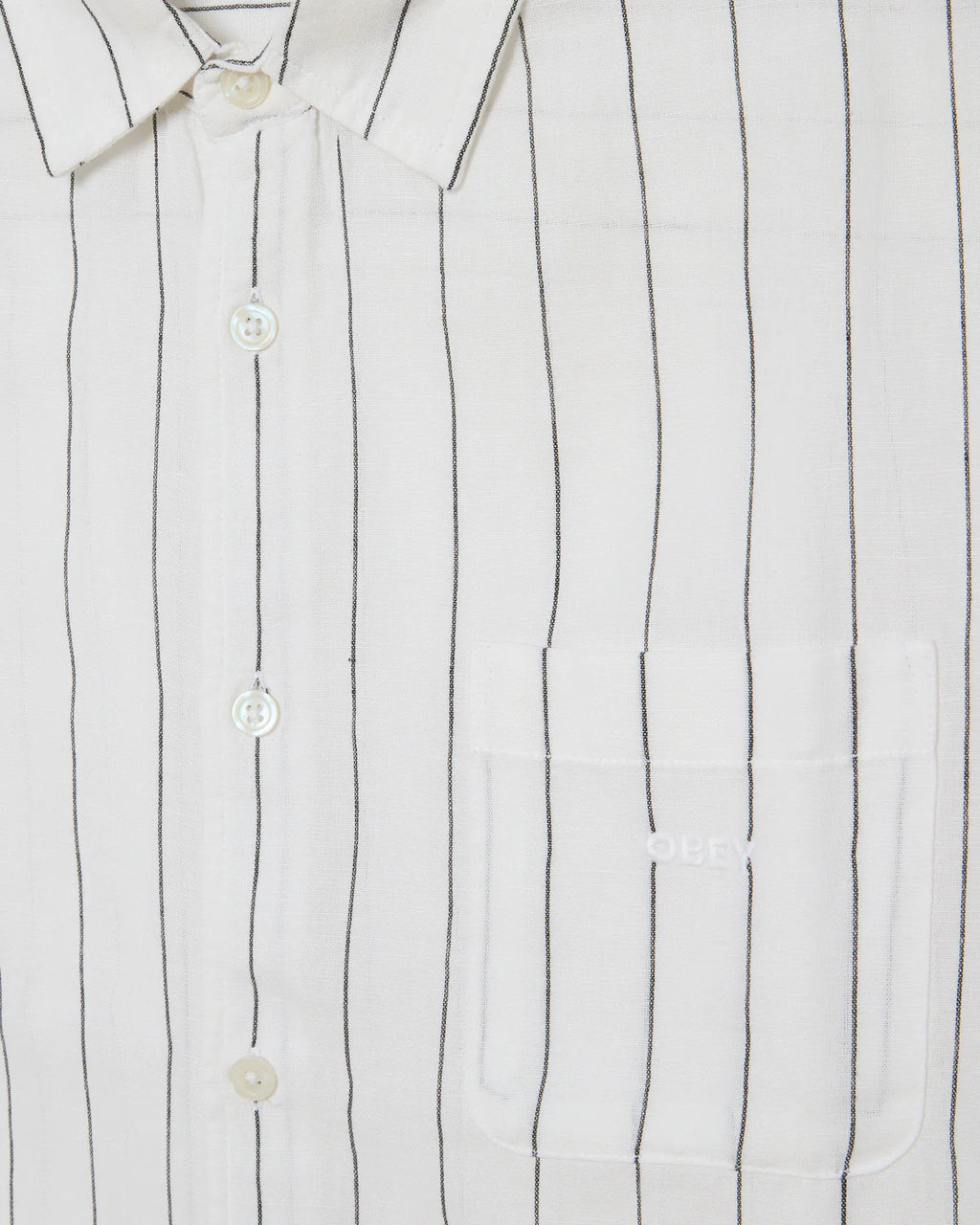 OBEY  JOE SS SHIRT WOVEN WHITE MULTI