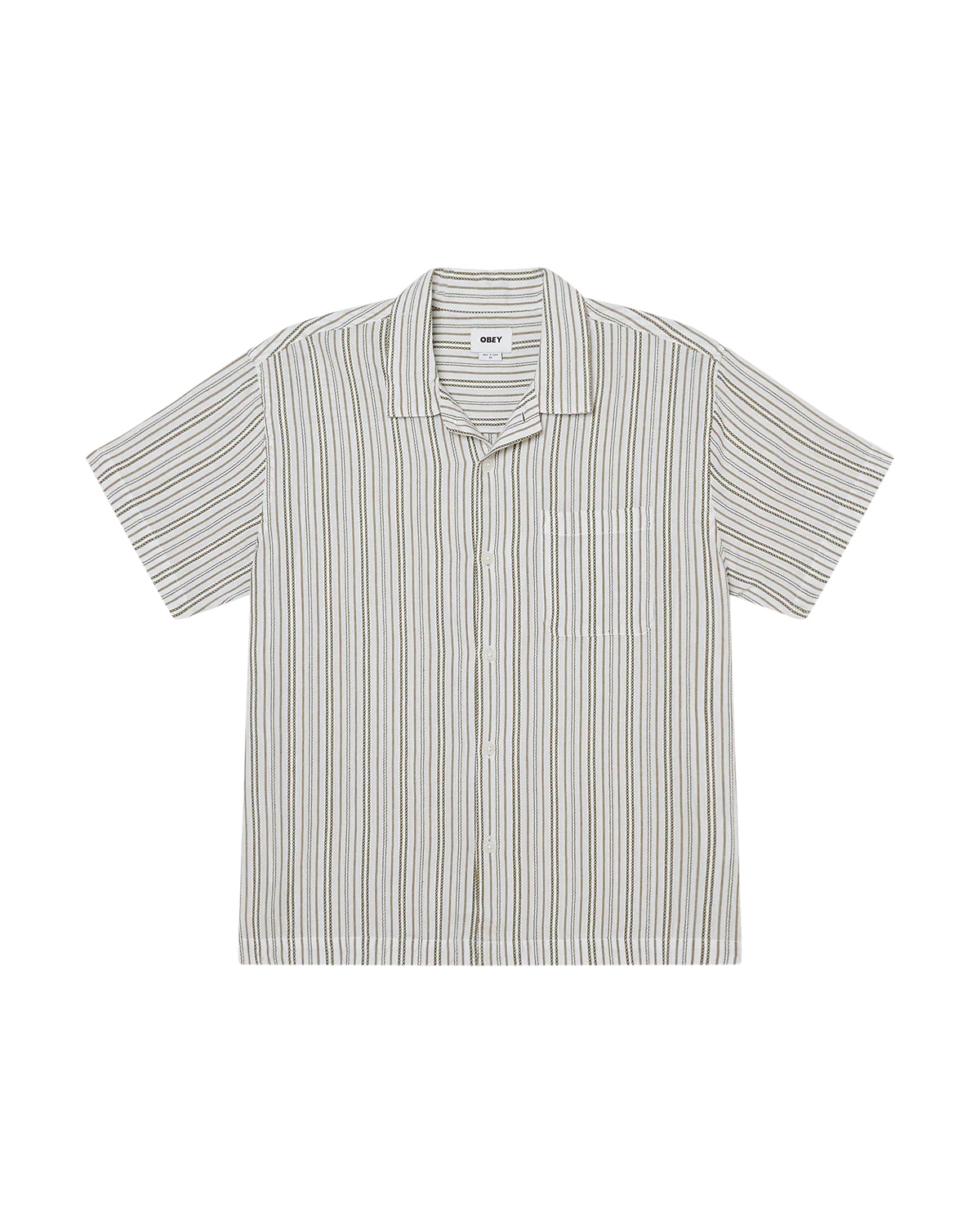 OBEY EVANS SS SHIRT WOVEN MOSS GREN MULTI