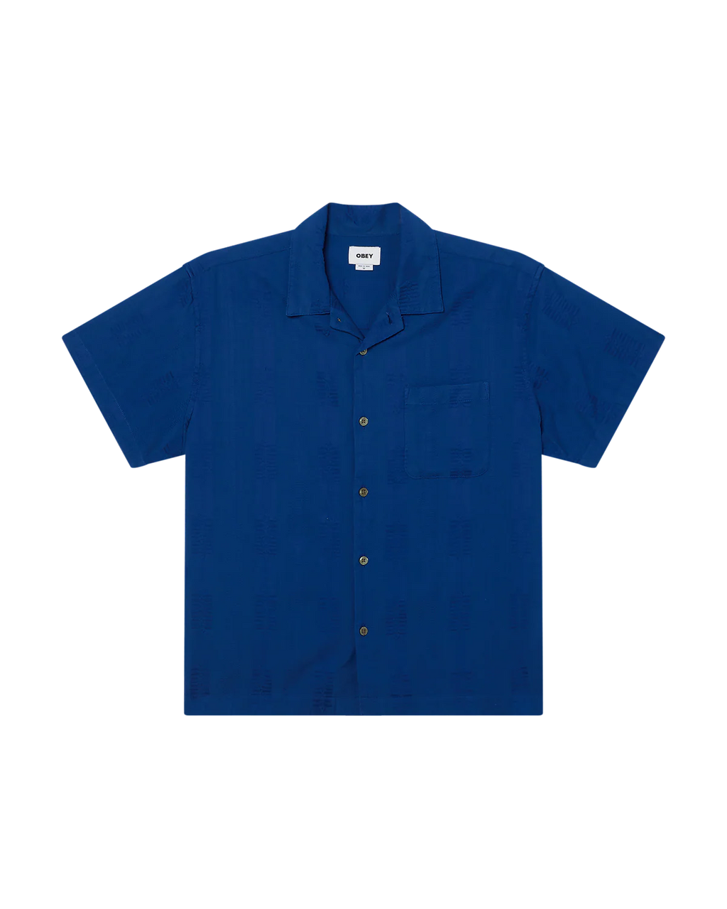 OBEY SAMUEL SS SHIRT WOVEN DAZZLING BLUE MULTI