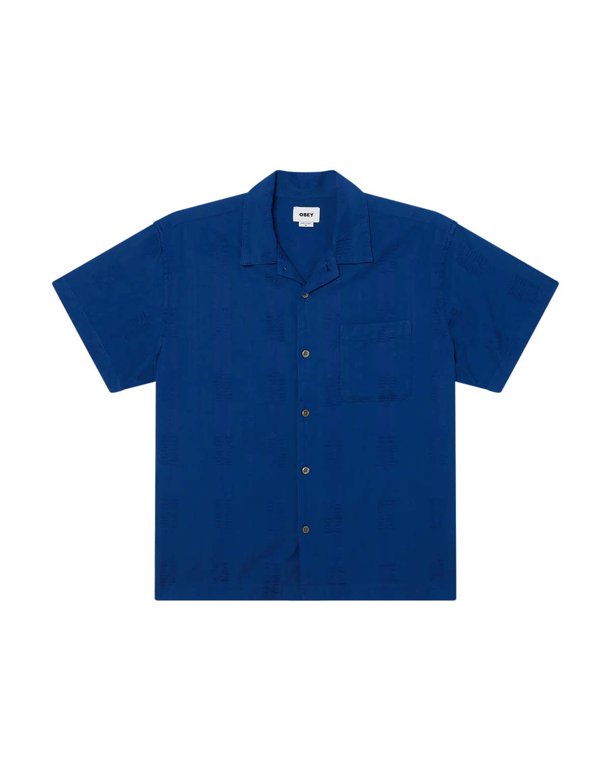 OBEY SAMUEL SS SHIRT WOVEN DAZZLING BLUE MULTI