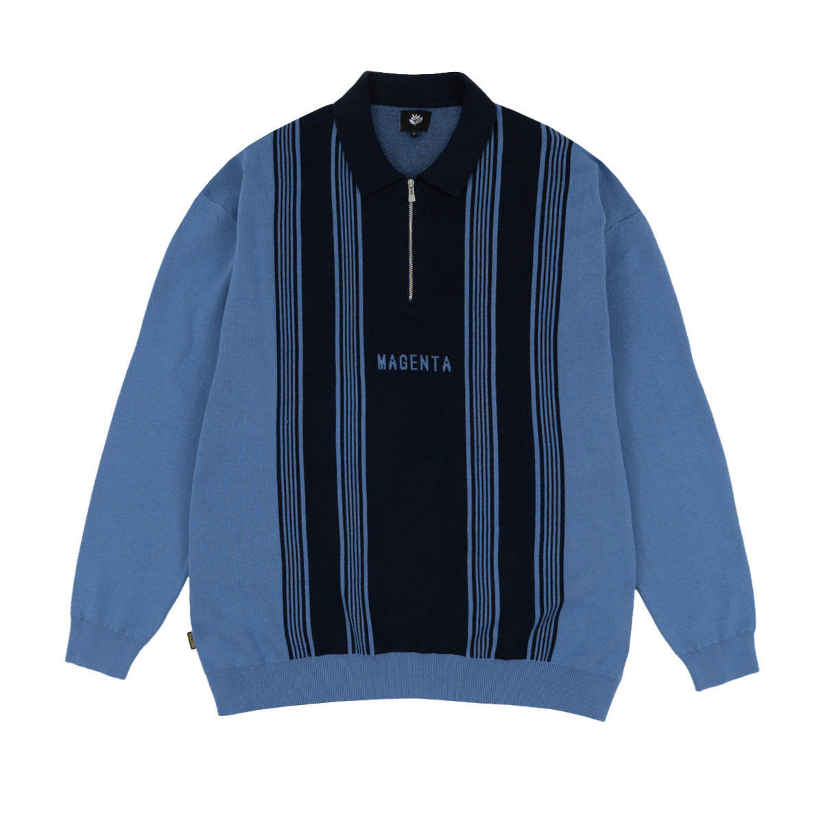 MAGENTA // POLO // 1984 KNIT POLO // BLUE