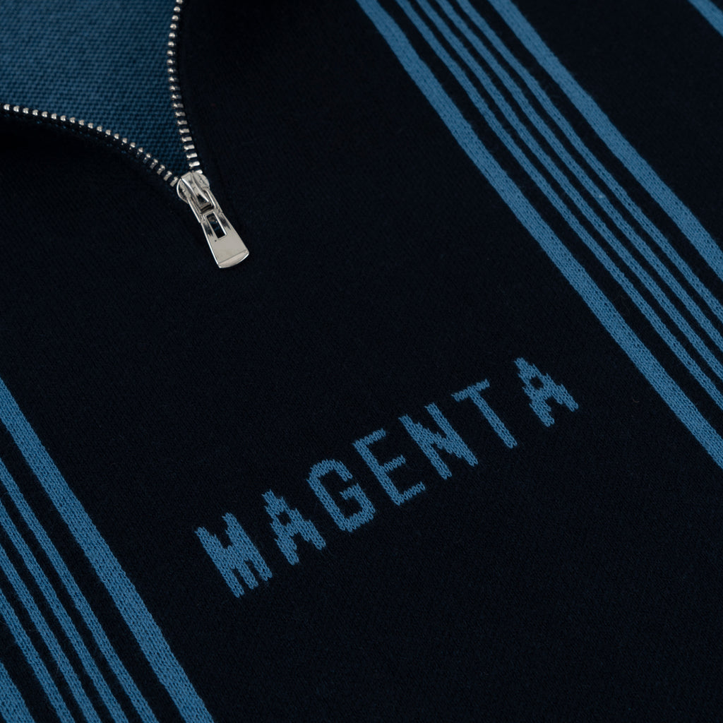 MAGENTA // POLO // 1984 KNIT POLO // BLUE