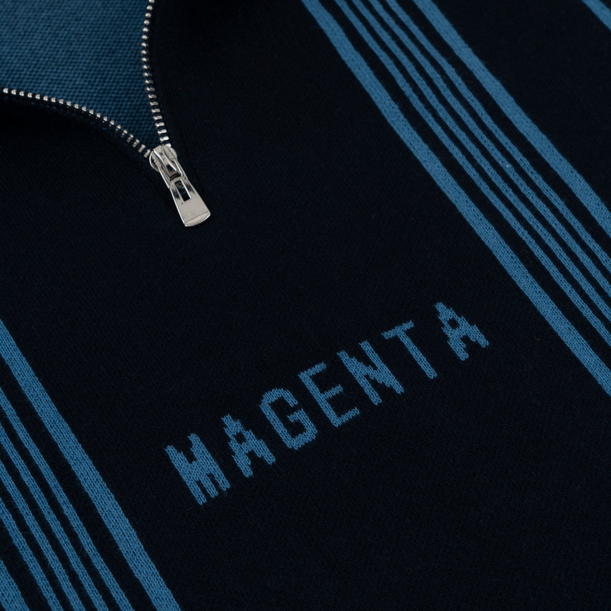 MAGENTA // POLO // 1984 KNIT POLO // BLUE