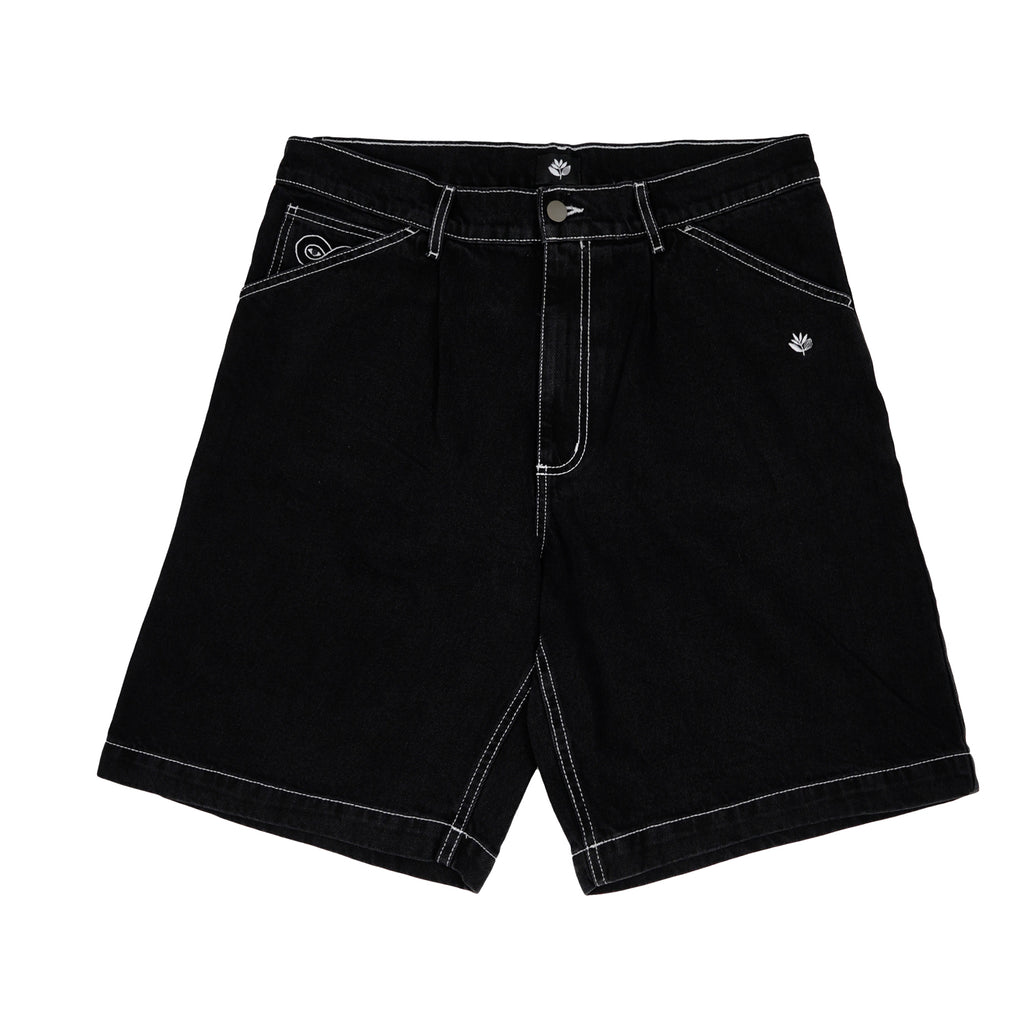 MAGENTA // OG DENIM LONG SHORTS // BLACK