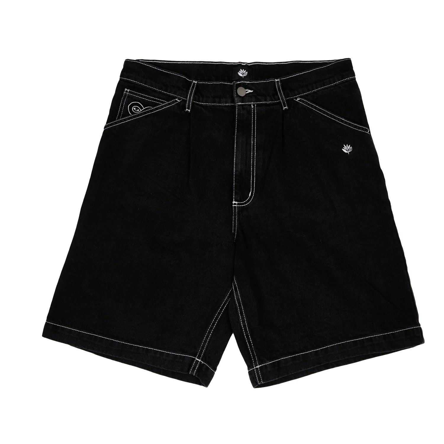 MAGENTA // OG DENIM LONG SHORTS // BLACK