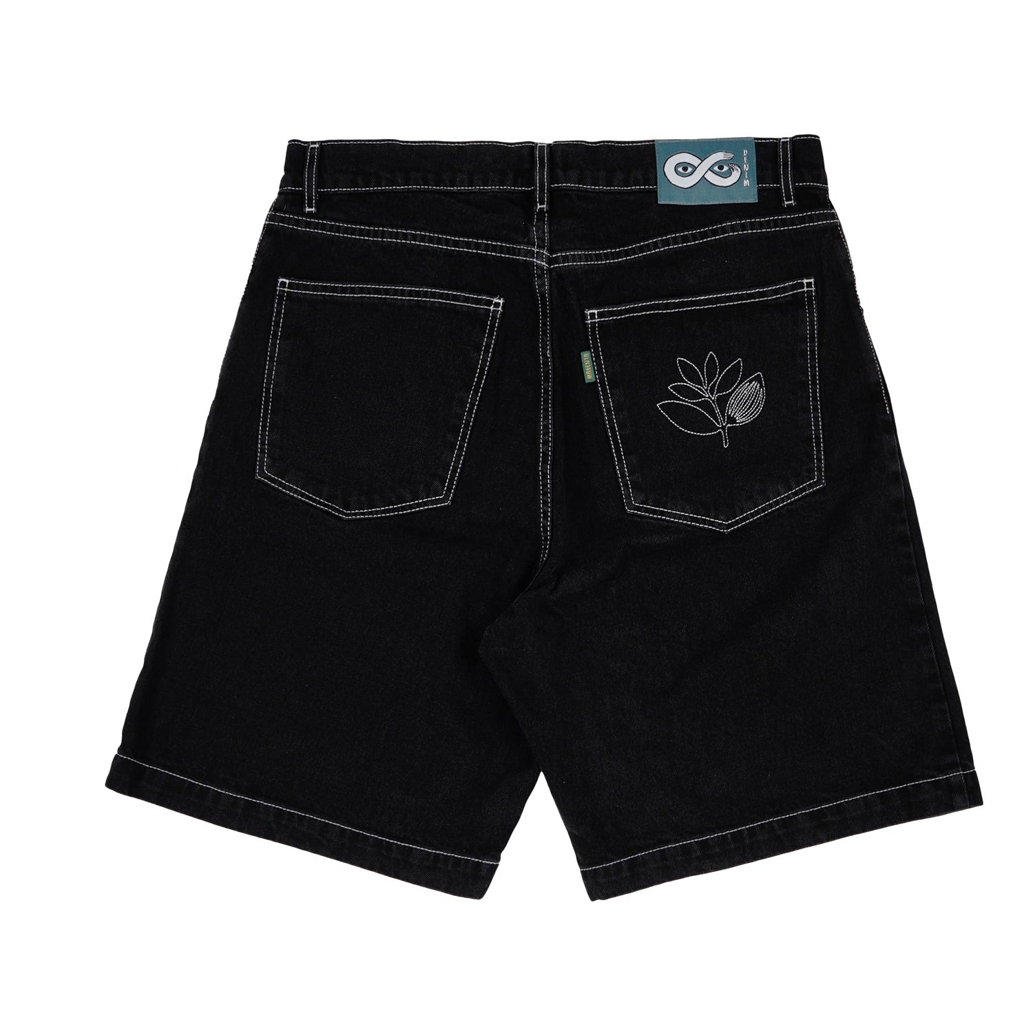 MAGENTA // OG DENIM LONG SHORTS // BLACK