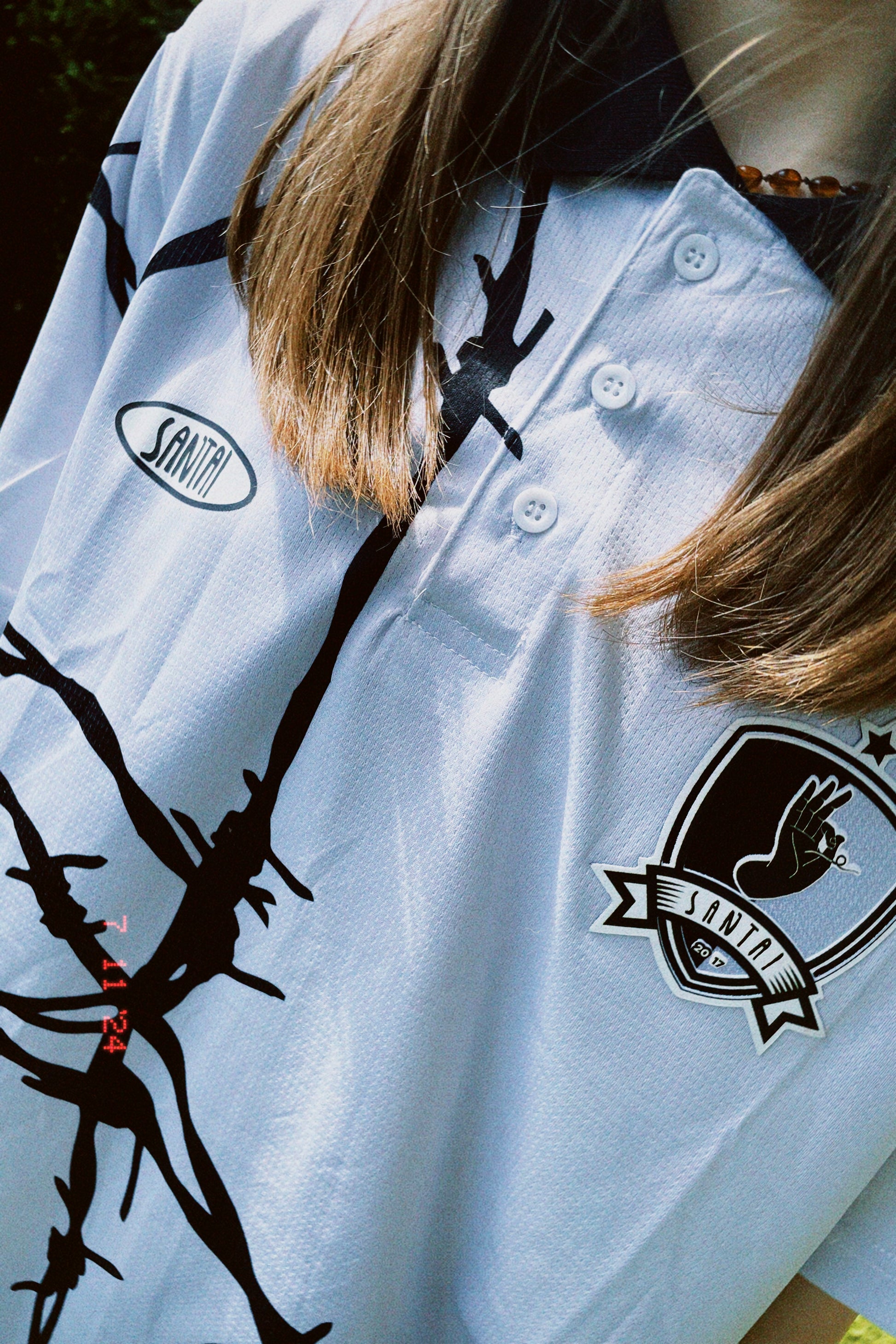 SANTAI // JERSEY 24 // WHITE BLACK
