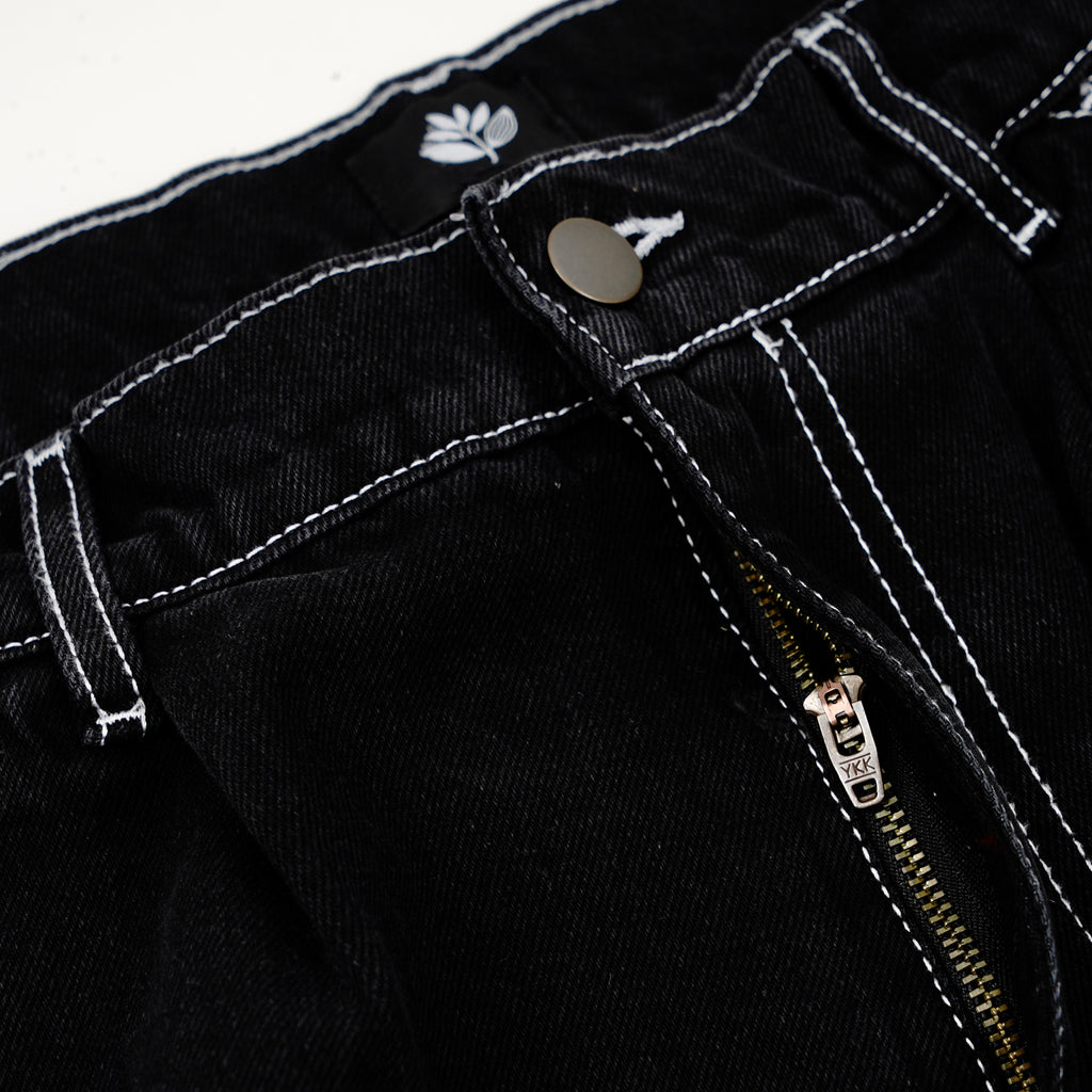 MAGENTA // OG DENIM LONG SHORTS // BLACK