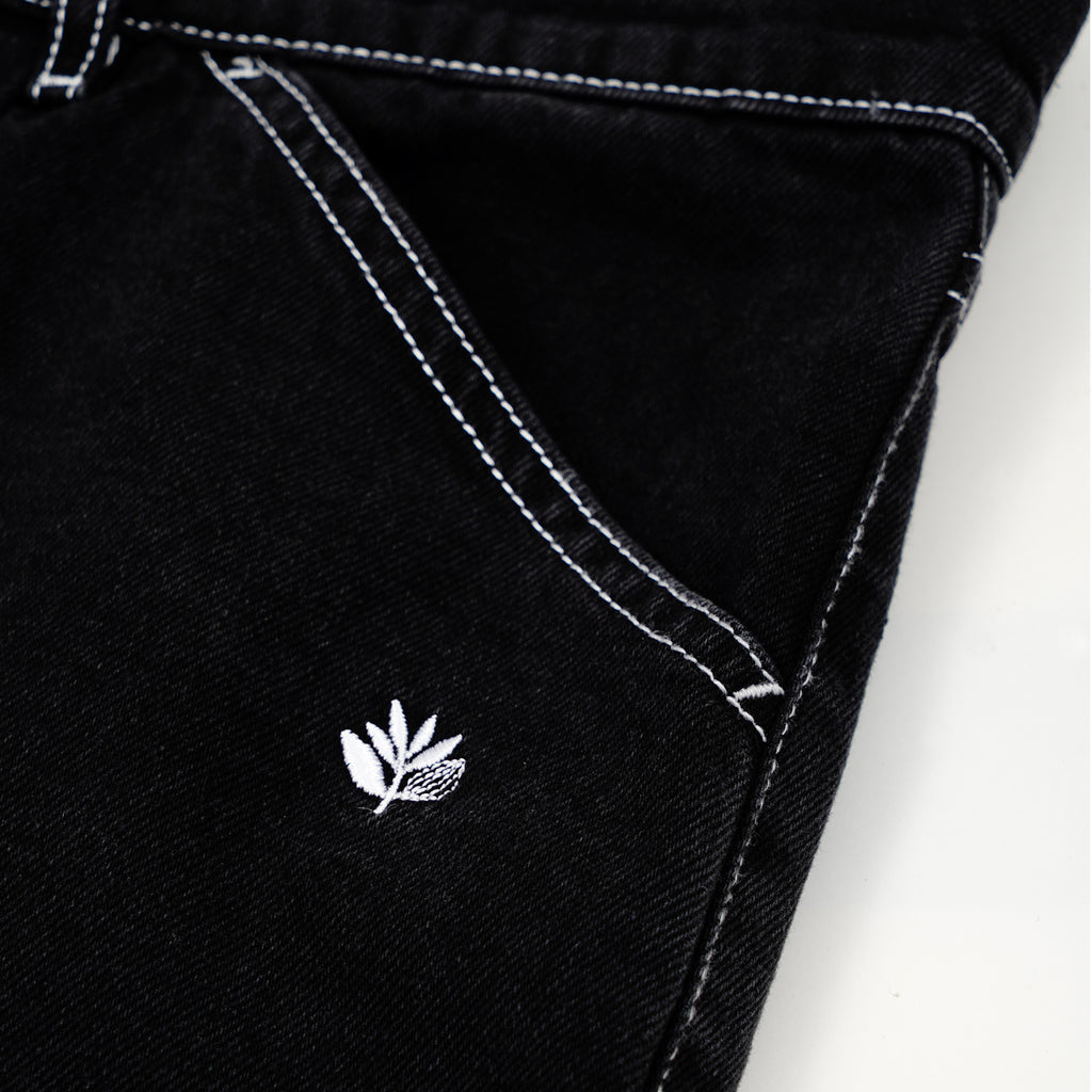 MAGENTA // OG DENIM LONG SHORTS // BLACK