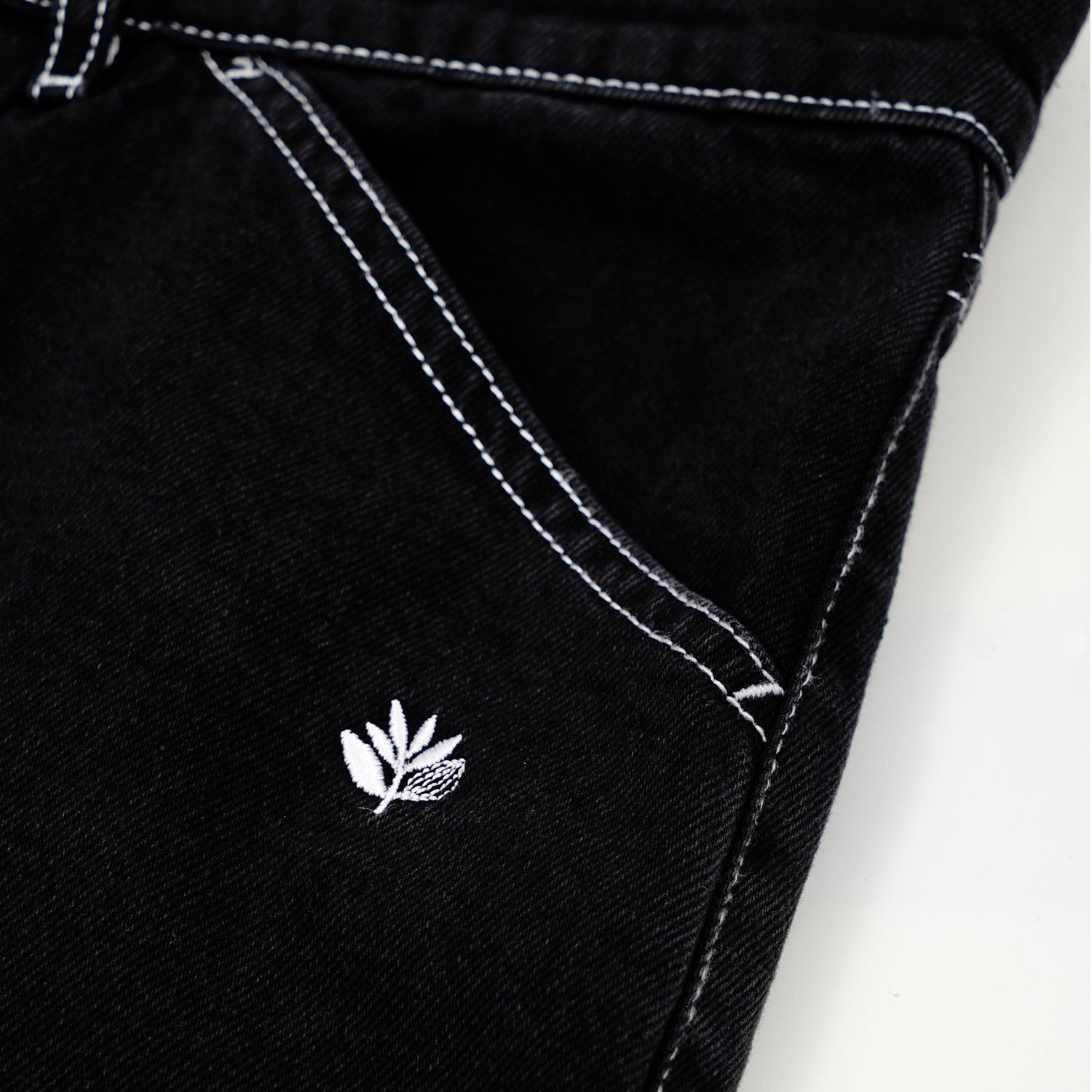 MAGENTA // OG DENIM LONG SHORTS // BLACK