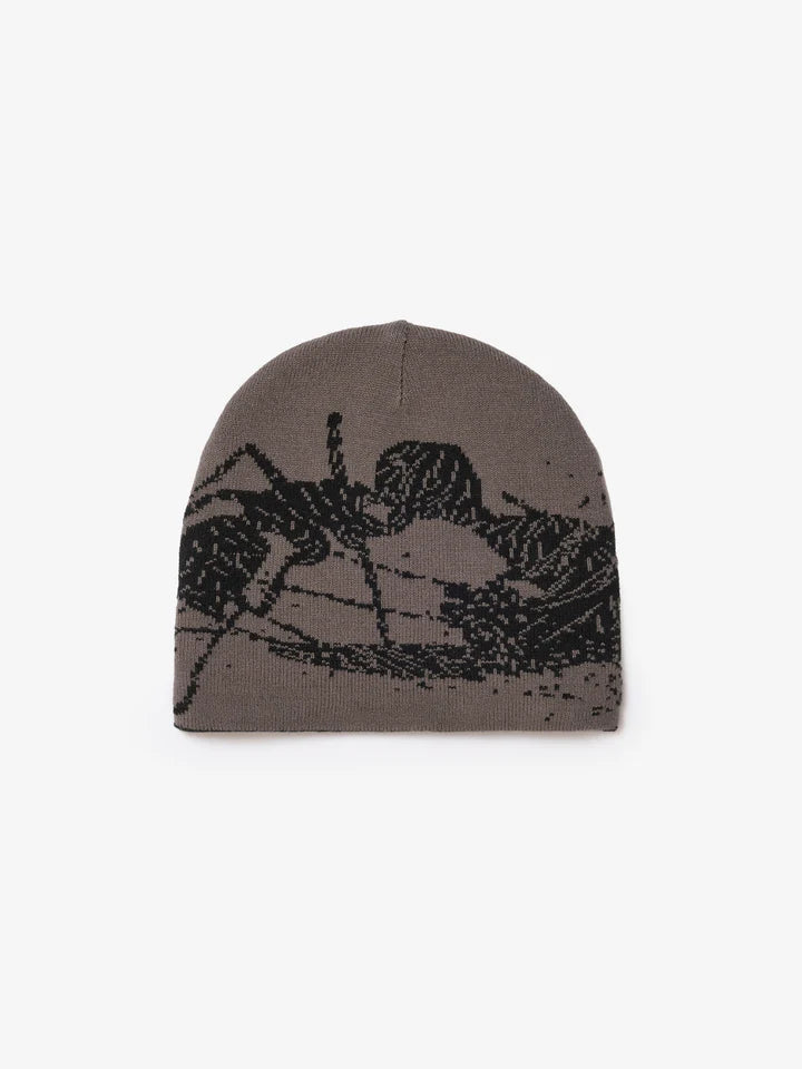 SCRT // ANT REVERSIBLE BEANIE // GREY BLACK