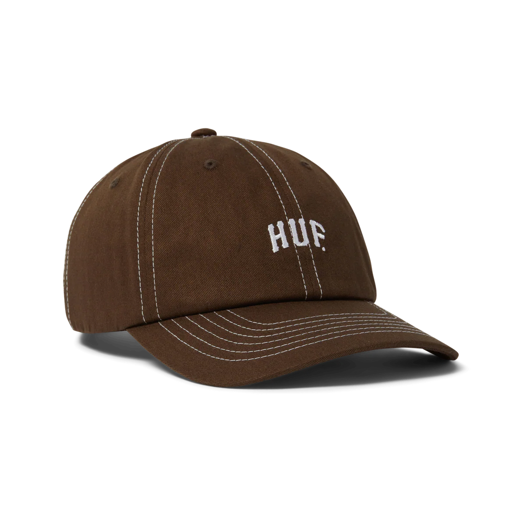 HUF // ARCH LOGO 6-PANEL CURVED VISOR HAT // BISON