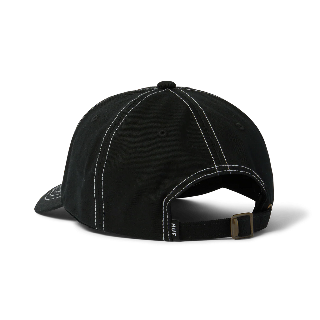 HUF // ARCH LOGO 6-PANEL CURVED VISOR HAT // BLACK
