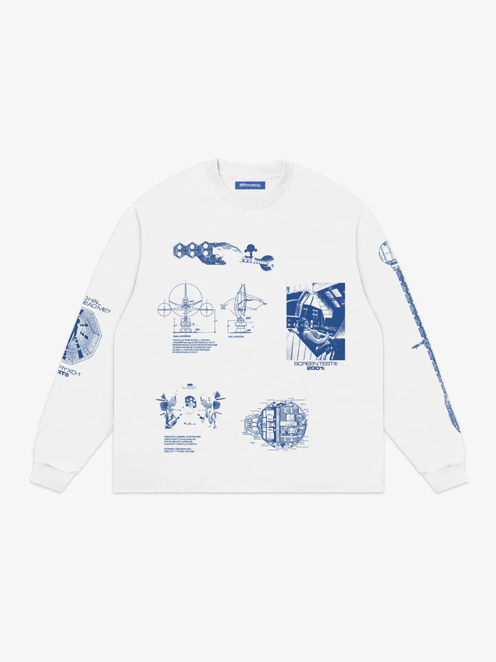 SCRT // BLUEPRINT LONGSLEEVE // WHITE