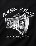 CASH ONLY // BOOMBOX APPLIQUE CREWNECK // BLACK // L