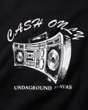 CASH ONLY // BOOMBOX APPLIQUE CREWNECK // BLACK // L