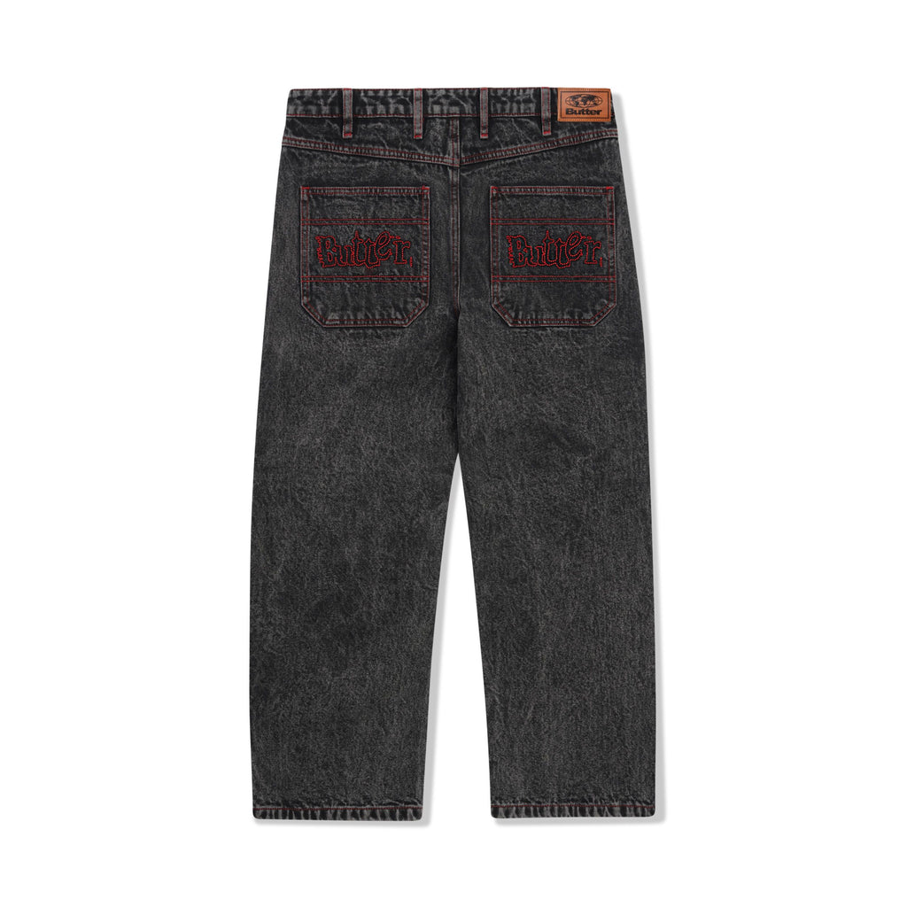 BUTTERGOODS // BREAKDOWN RELAXED DENIM // ACID WASH BLACK