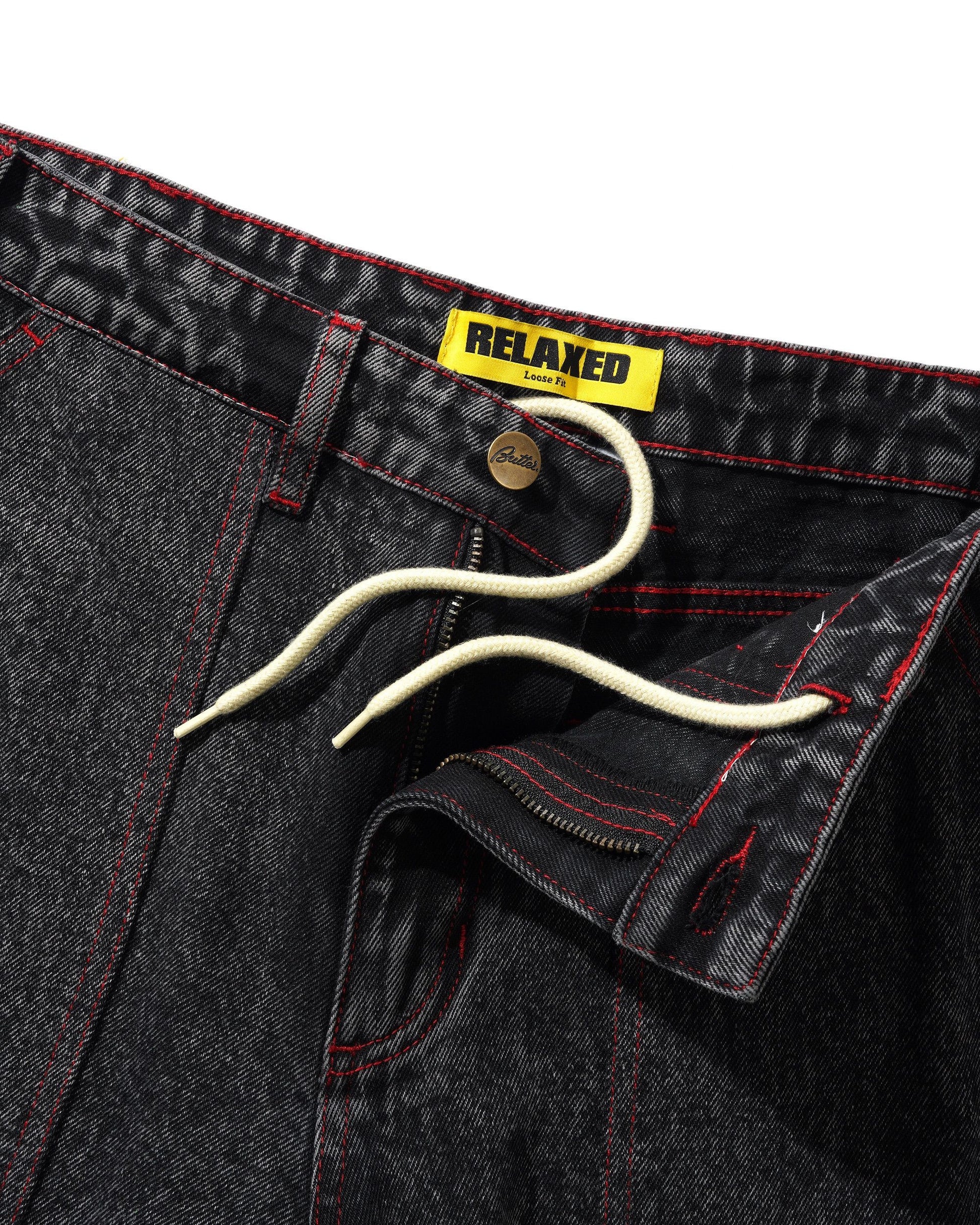 BUTTERGOODS // BREAKDOWN RELAXED DENIM // ACID WASH BLACK
