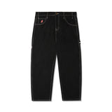 CASH ONLY // CARPENTER BAGGY DENIM JEANS // FLAT BLACK