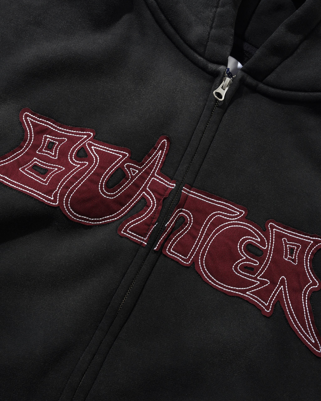 BUTTERGOODS // ZIP HOOD // ECOUNTER ZIP THRU HOOD // WASHED BLACK